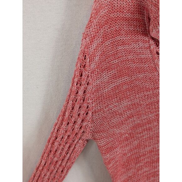 Roxy Hooded Knit Sweater Red/Pink Women's Size Large - Picture 5 of 13